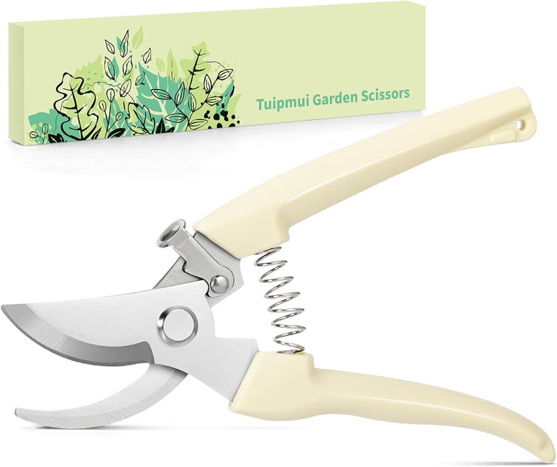 Tuipmui Pruning Shears, Sharp Stainless Steel Garden Shears, Bypass Garden Scissors & Clippers for Branch Trimming, Garden Clippers for Plants, Flowers, Fruit Trees, Gardening Gifts for Women&Men - Image 1